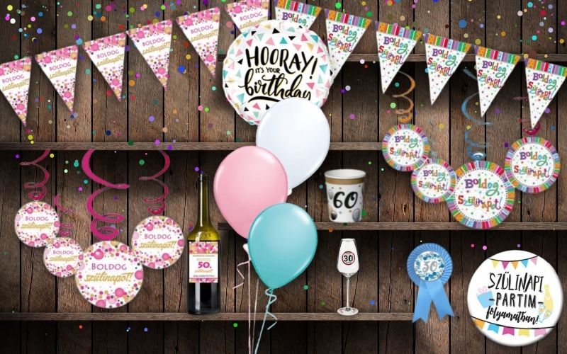 Felnőtt szülinapi party dekoráció
