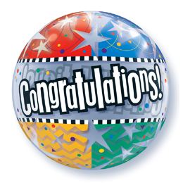 Congratulations! Star Patterns Bubble Ballag�si H�liumos Lufi r�szletes ismertet�s�hez kattintson ide!