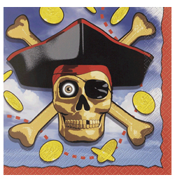 Pirate Bounty - Kal�z Parti Szalv�ta - 33 cm x 33 cm, 16 db-os