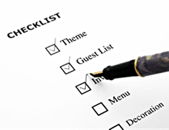 Kerti parti vendéglista összeállítása